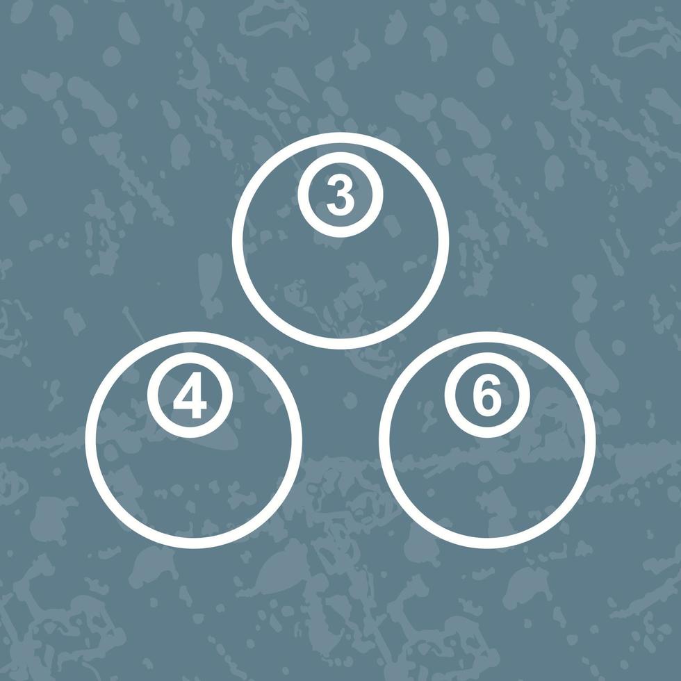Unique Snooker Balls Vector Icon