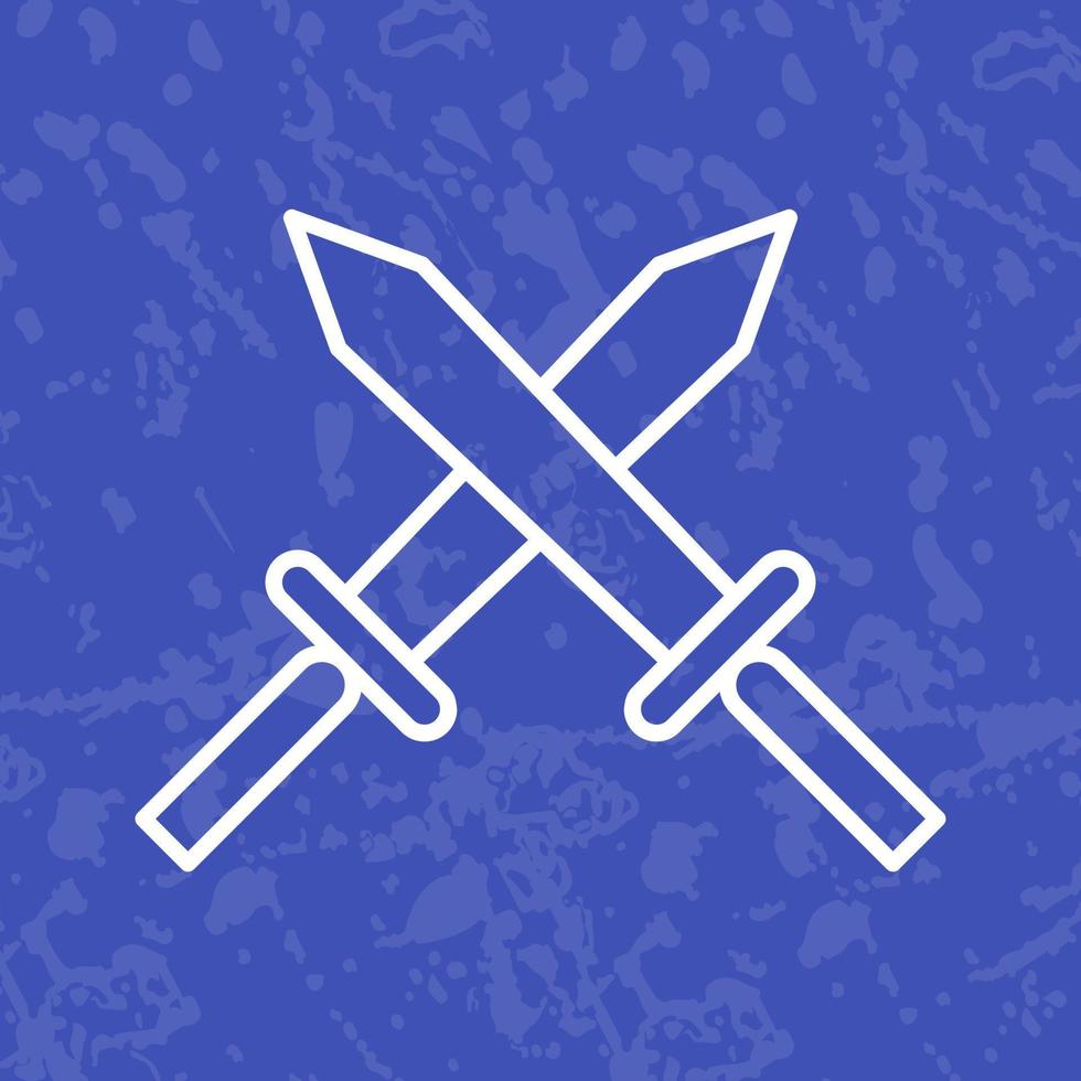 Unique Two Swords Vector Icon