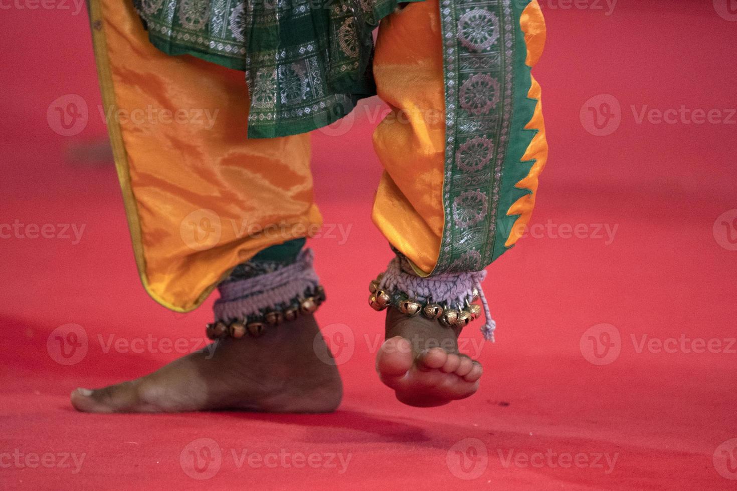 India traditional dance foot detail photo