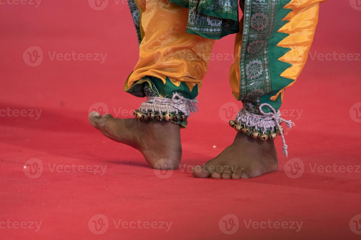 India traditional dance foot detail photo