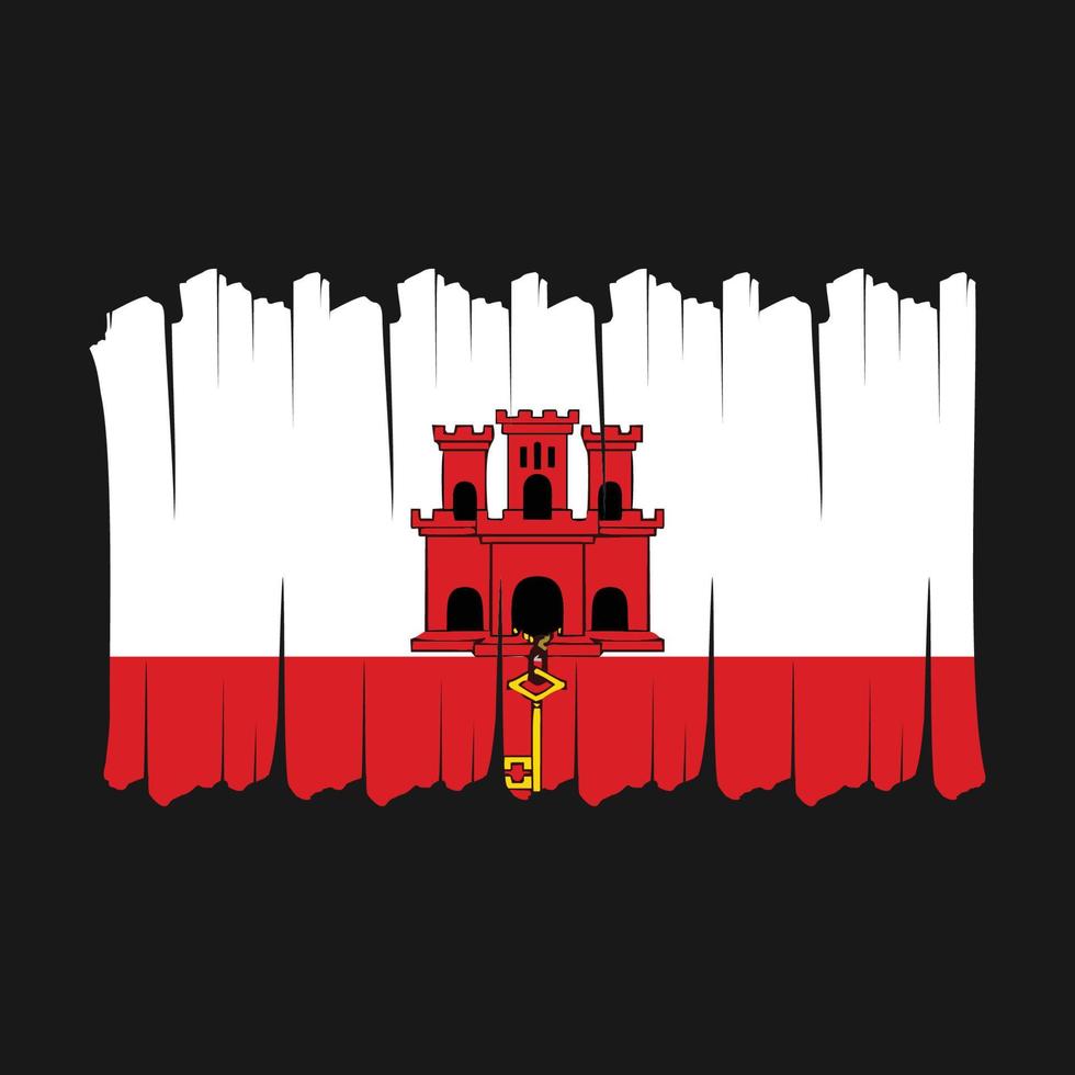 Gibraltar Flag Brush vector