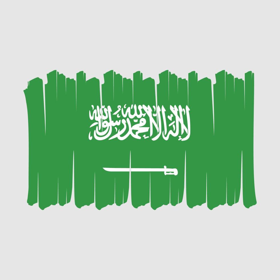 cepillo de bandera de arabia saudita vector