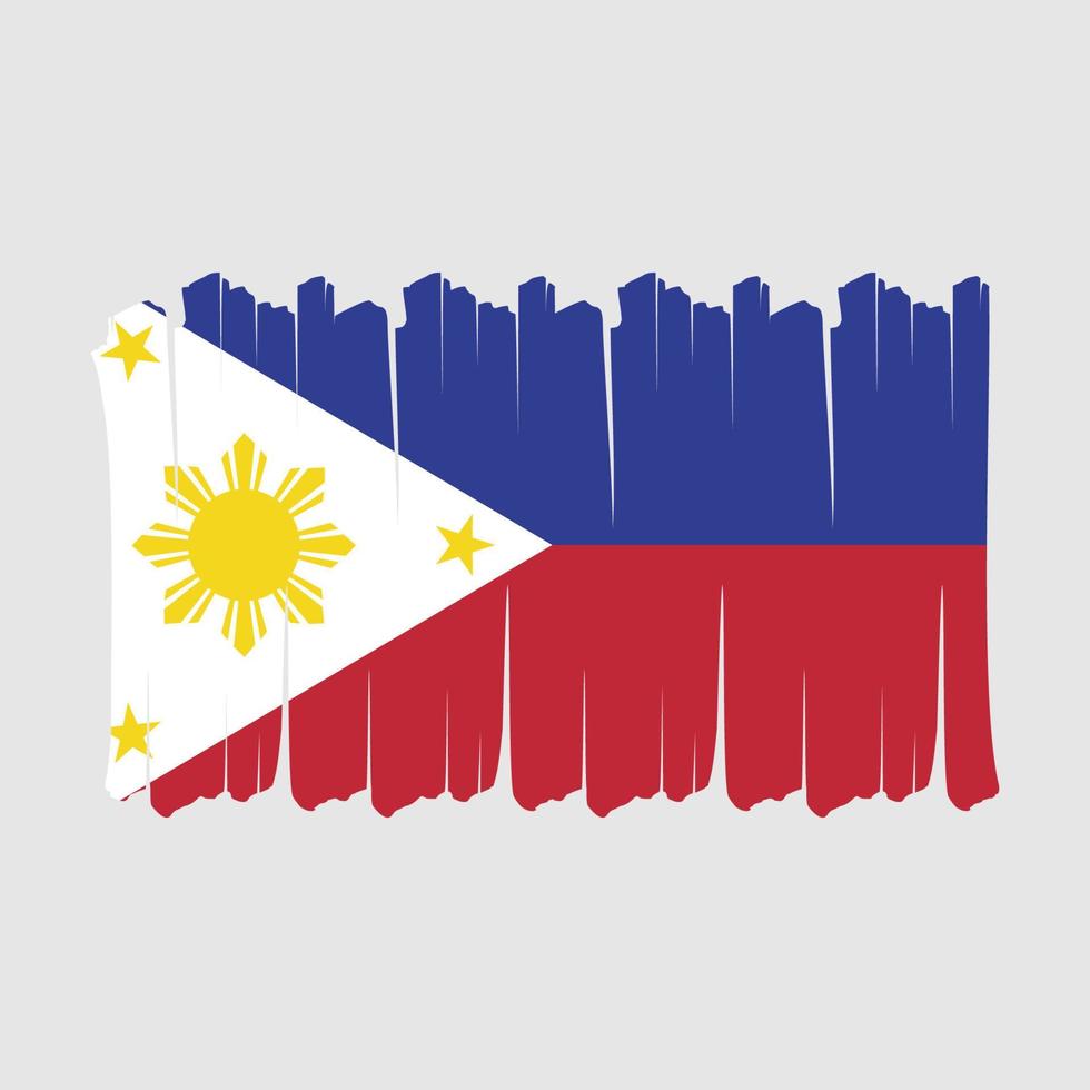 pincel de bandera de filipinas vector