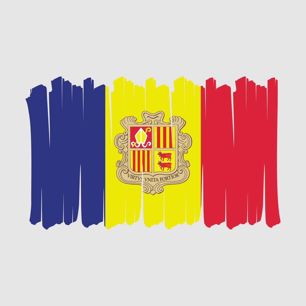 Andorra Flag Brush vector