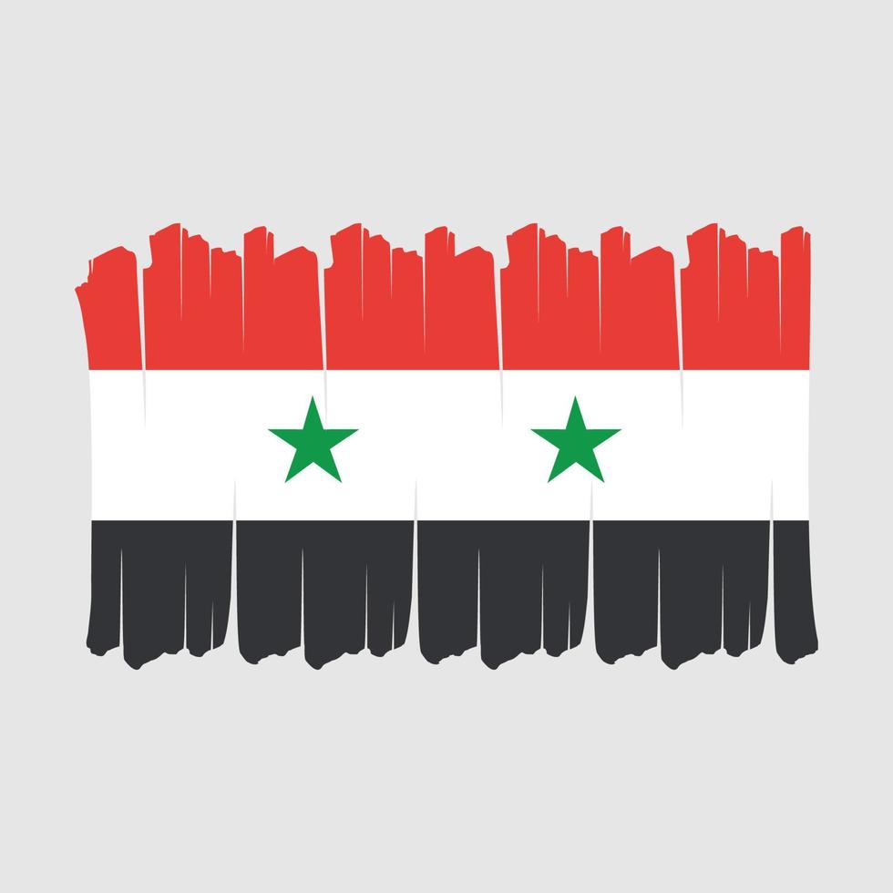 Syria Flag Brush vector