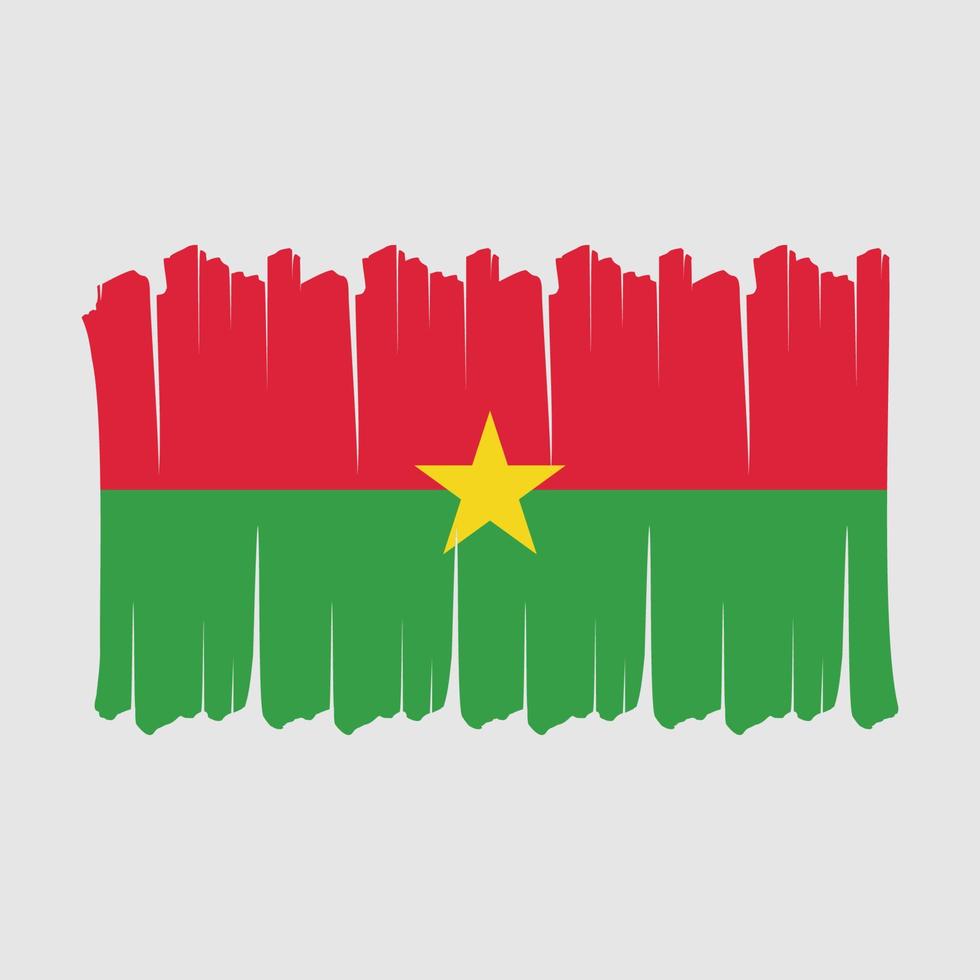 cepillo de bandera de burkina faso vector