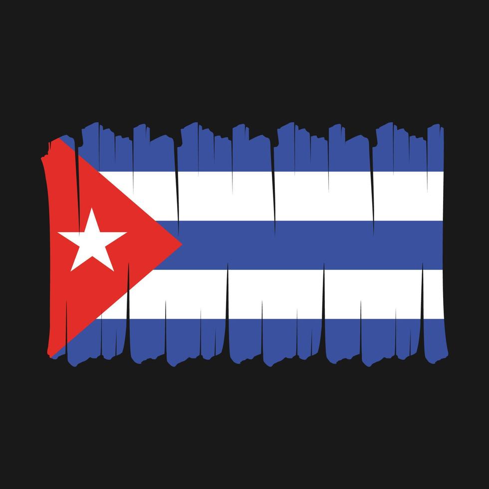 Cuba Flag Brush vector