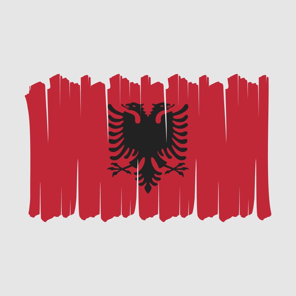 Albania Flag Brush vector