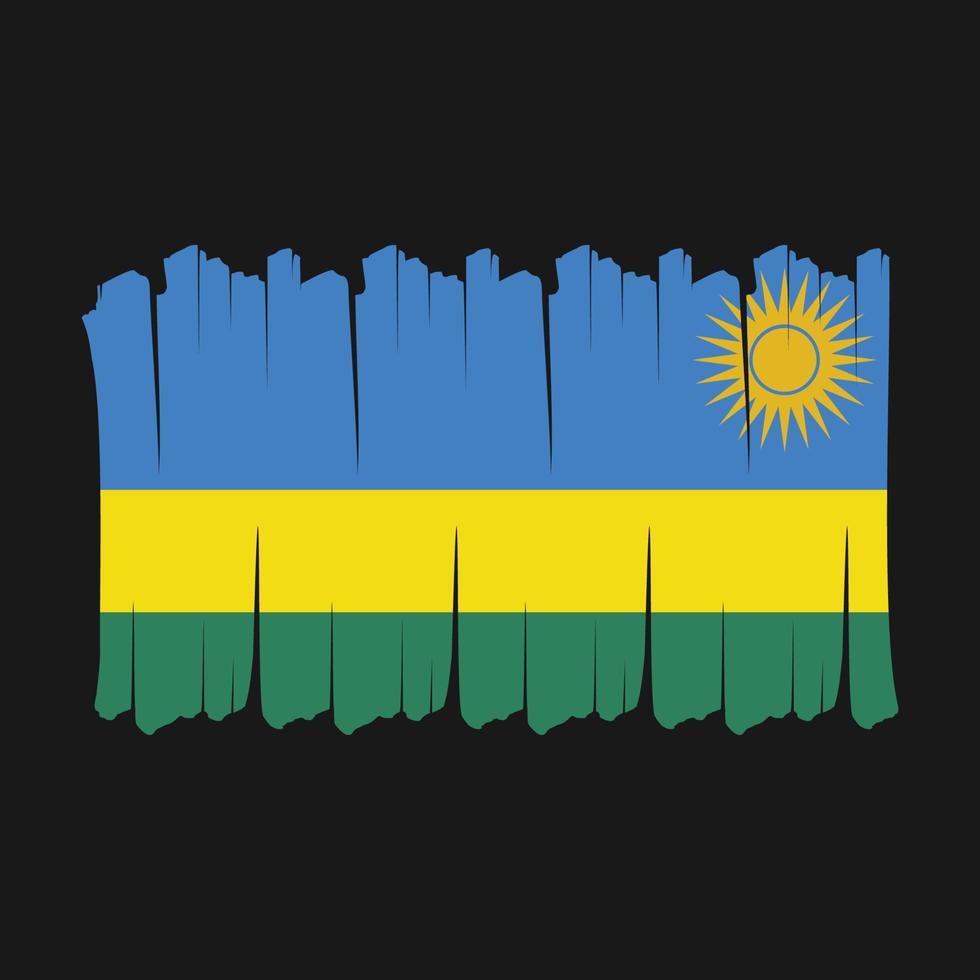 Rwanda Flag Brush vector