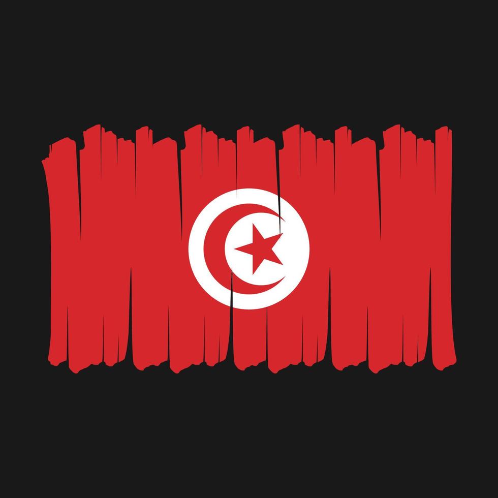 Tunisia Flag Brush vector