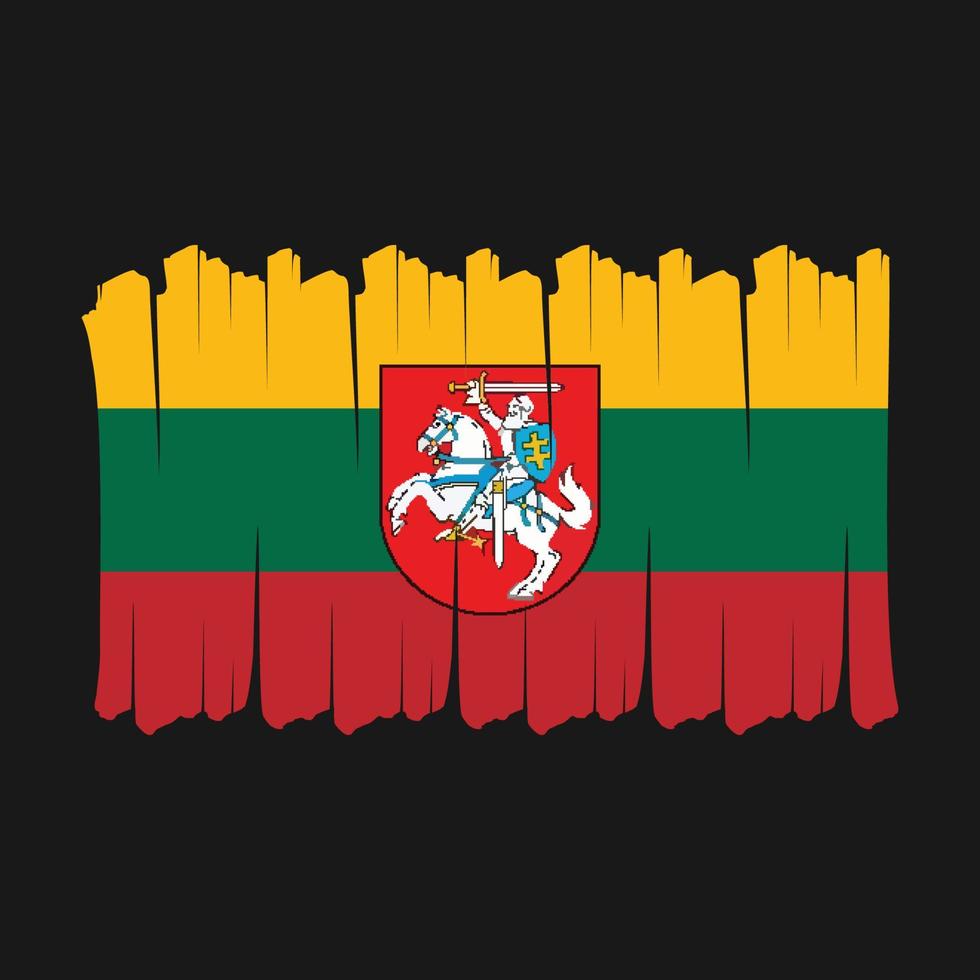 Lithuania Flag Brush vector