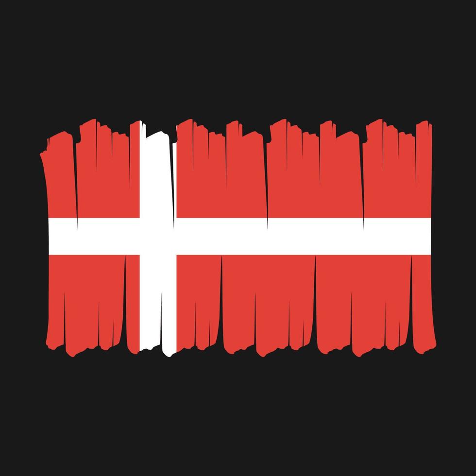 Denmark Flag Brush vector