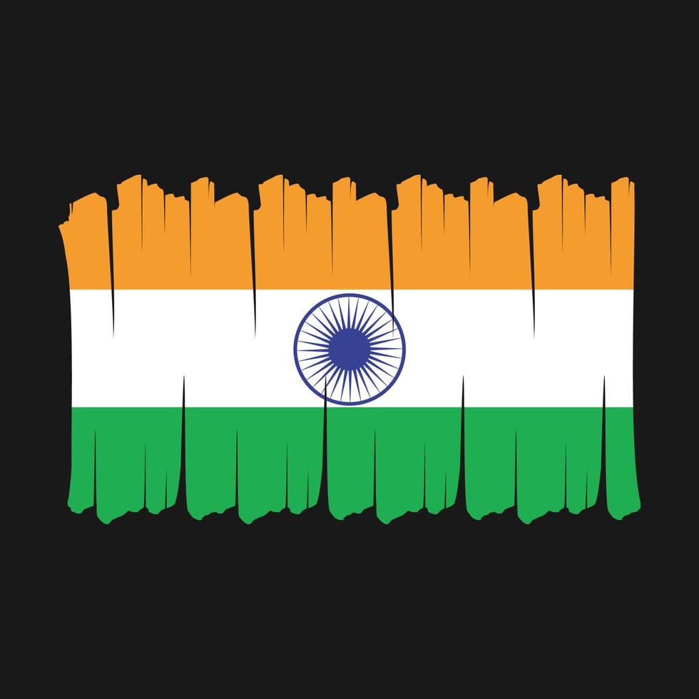 India Flag Brush vector