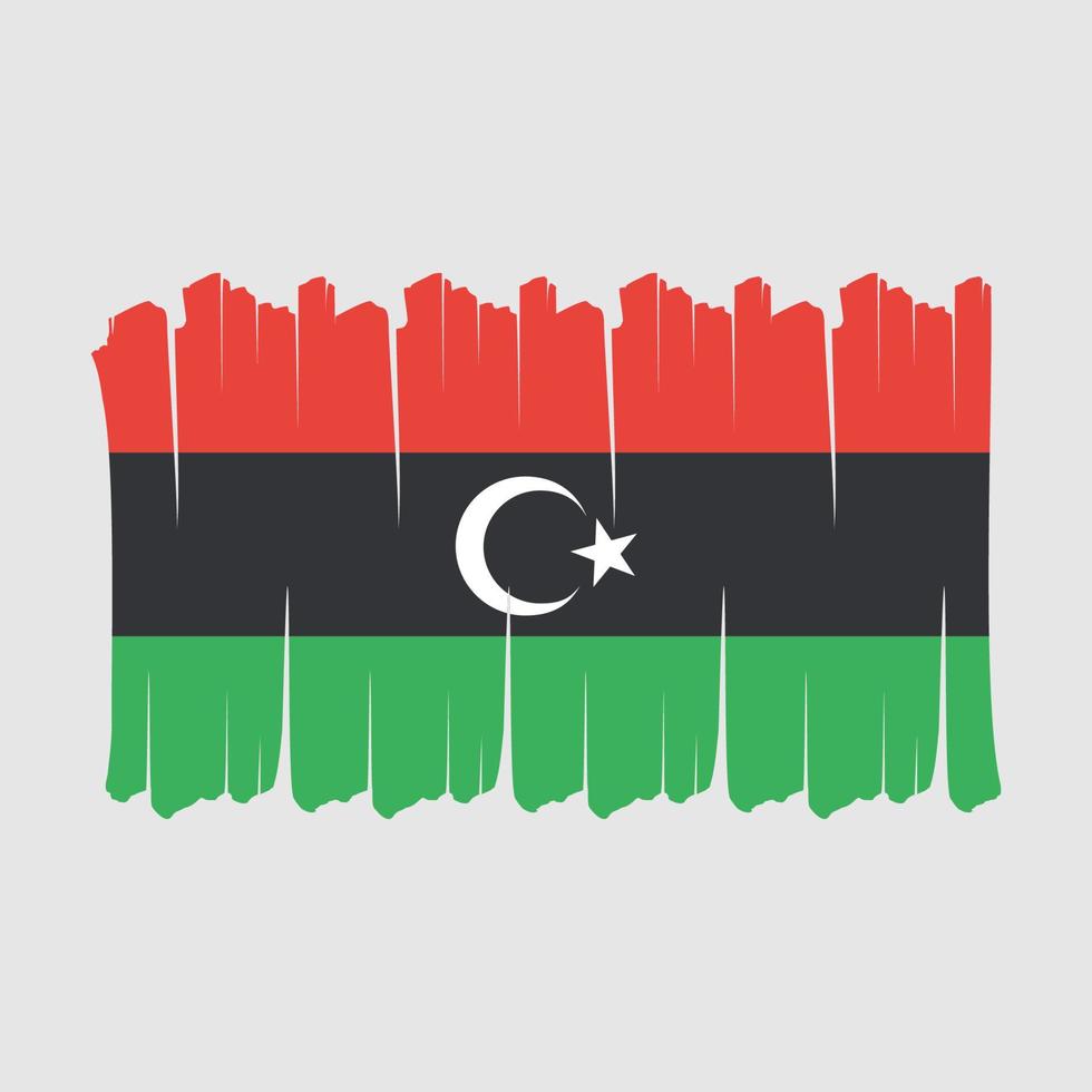 pincel de bandera de libia vector