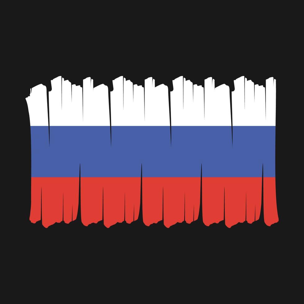 cepillo de bandera de rusia vector