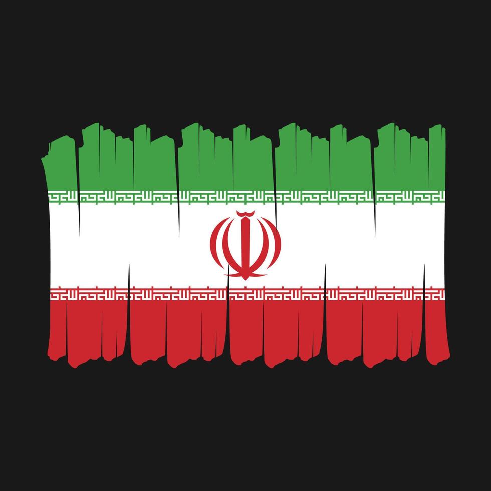 Iran Flag Brush vector