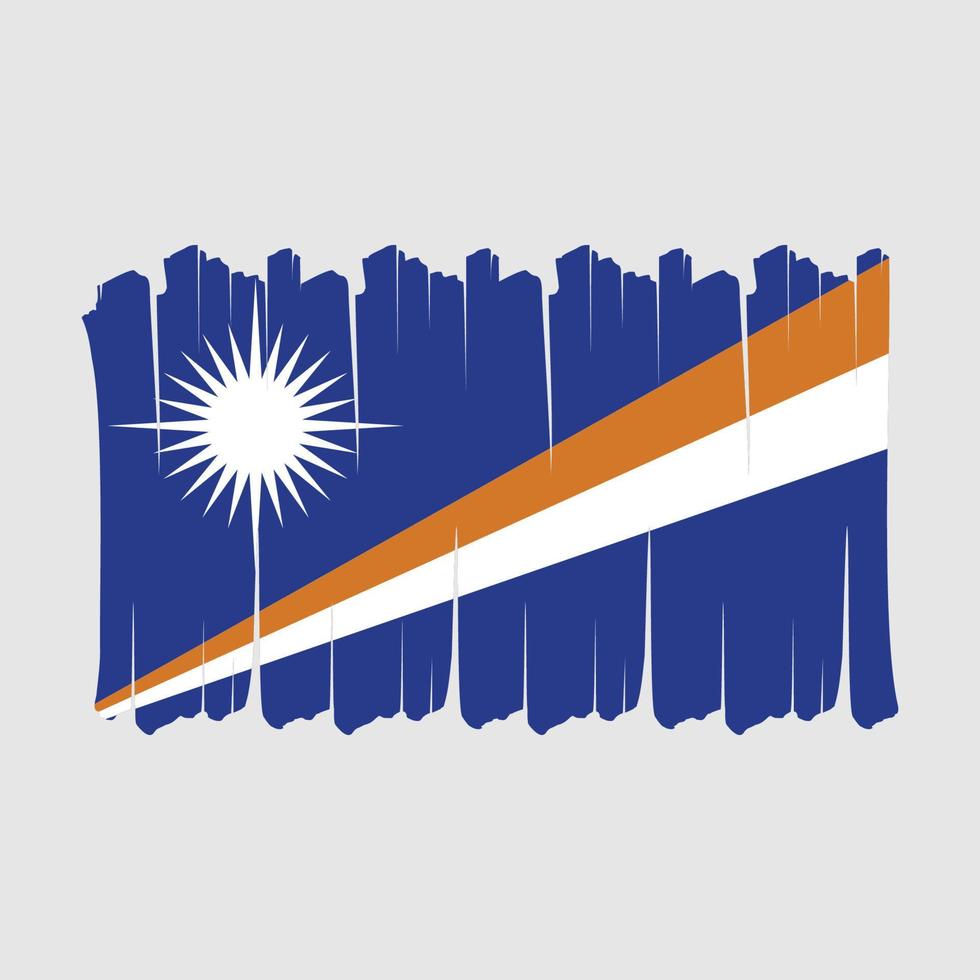 Marshall Islands Flag Brush vector