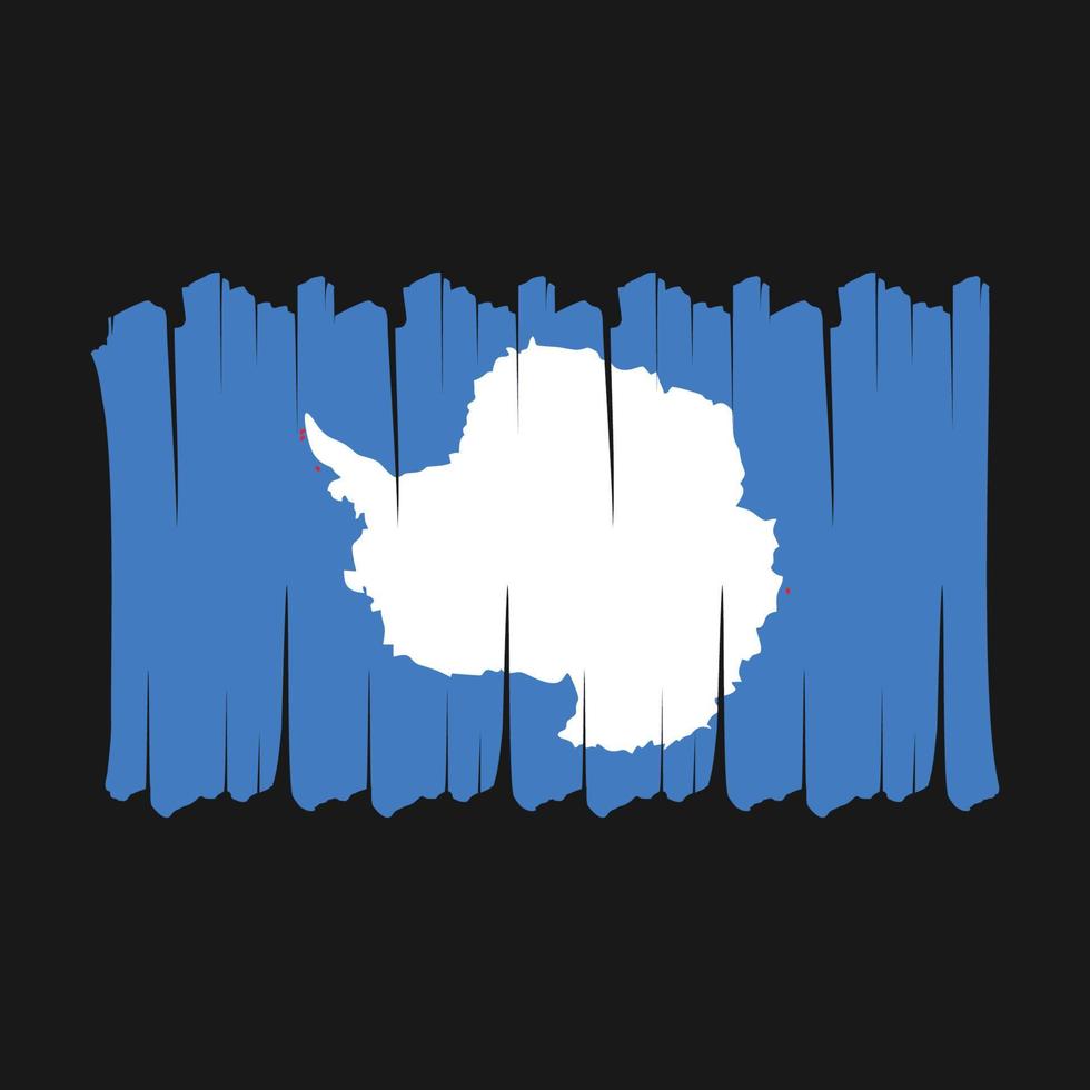 Antarctica Flag Brush vector