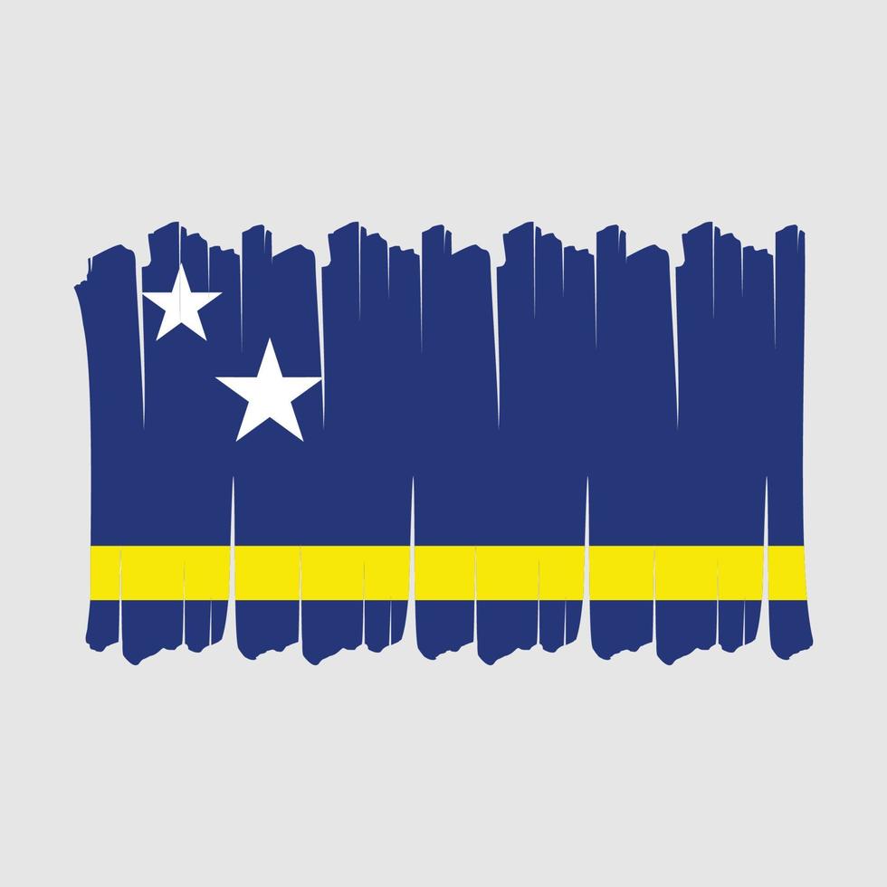 Curacao Flag Brush vector