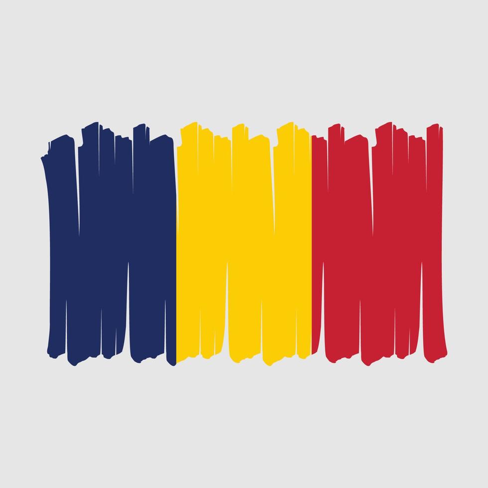 Chad Flag Brush vector