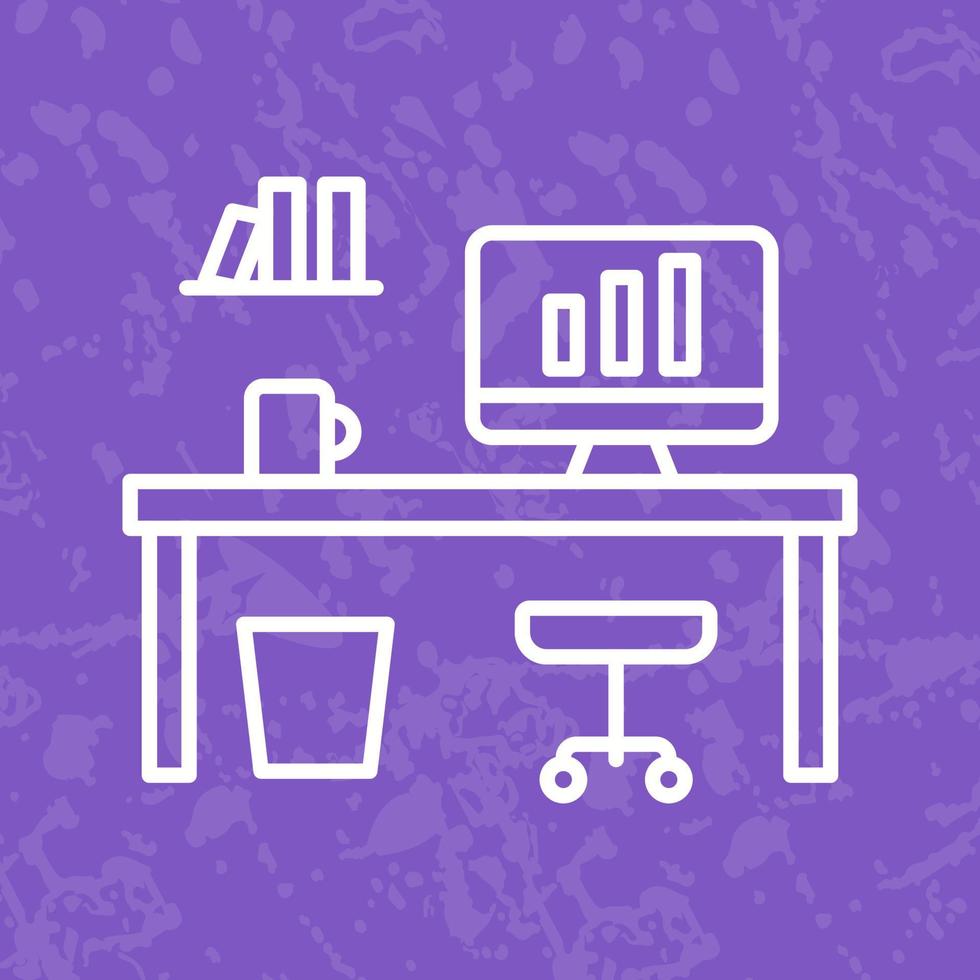 Office Desk Vector Icon