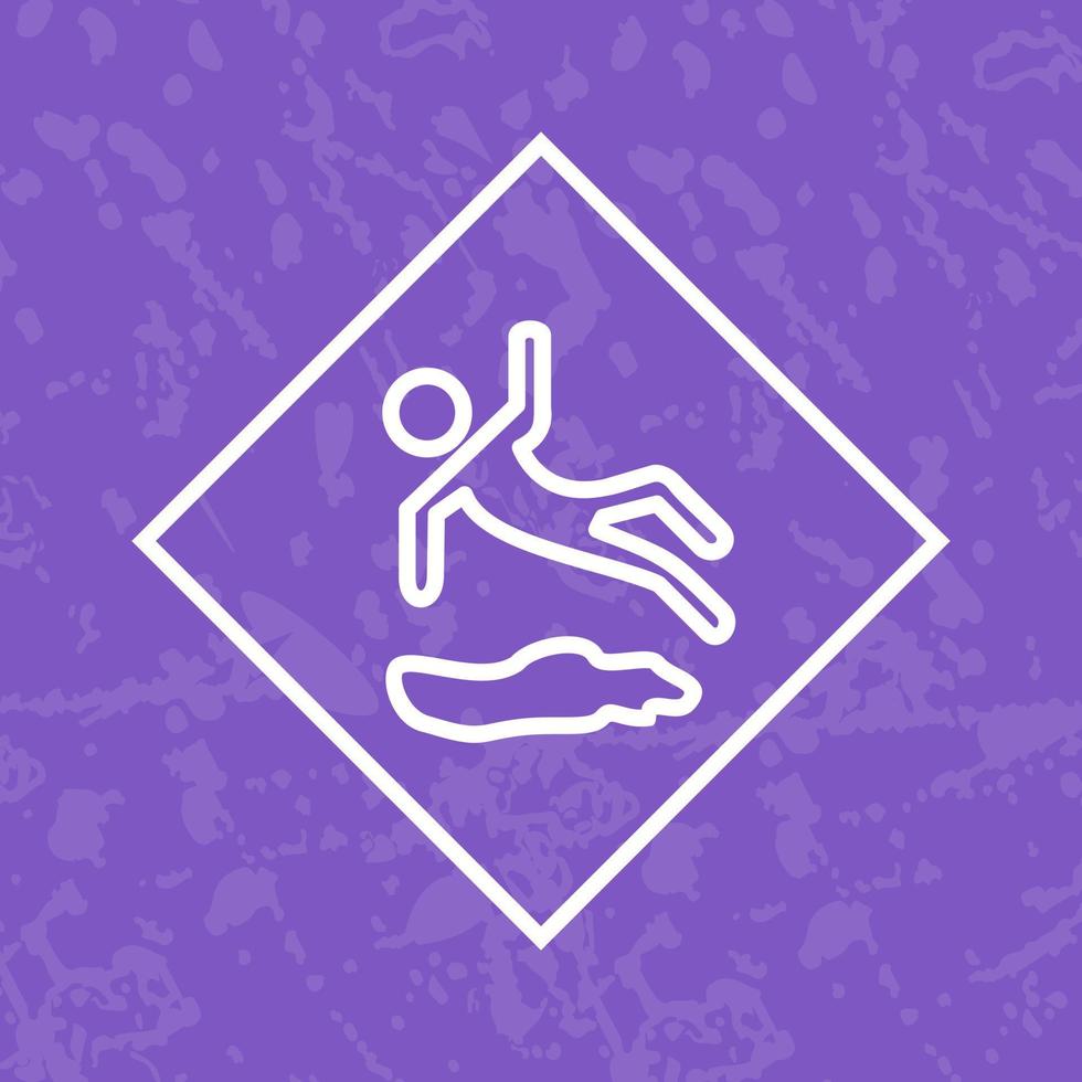 Danger of Slipping Vector Icon