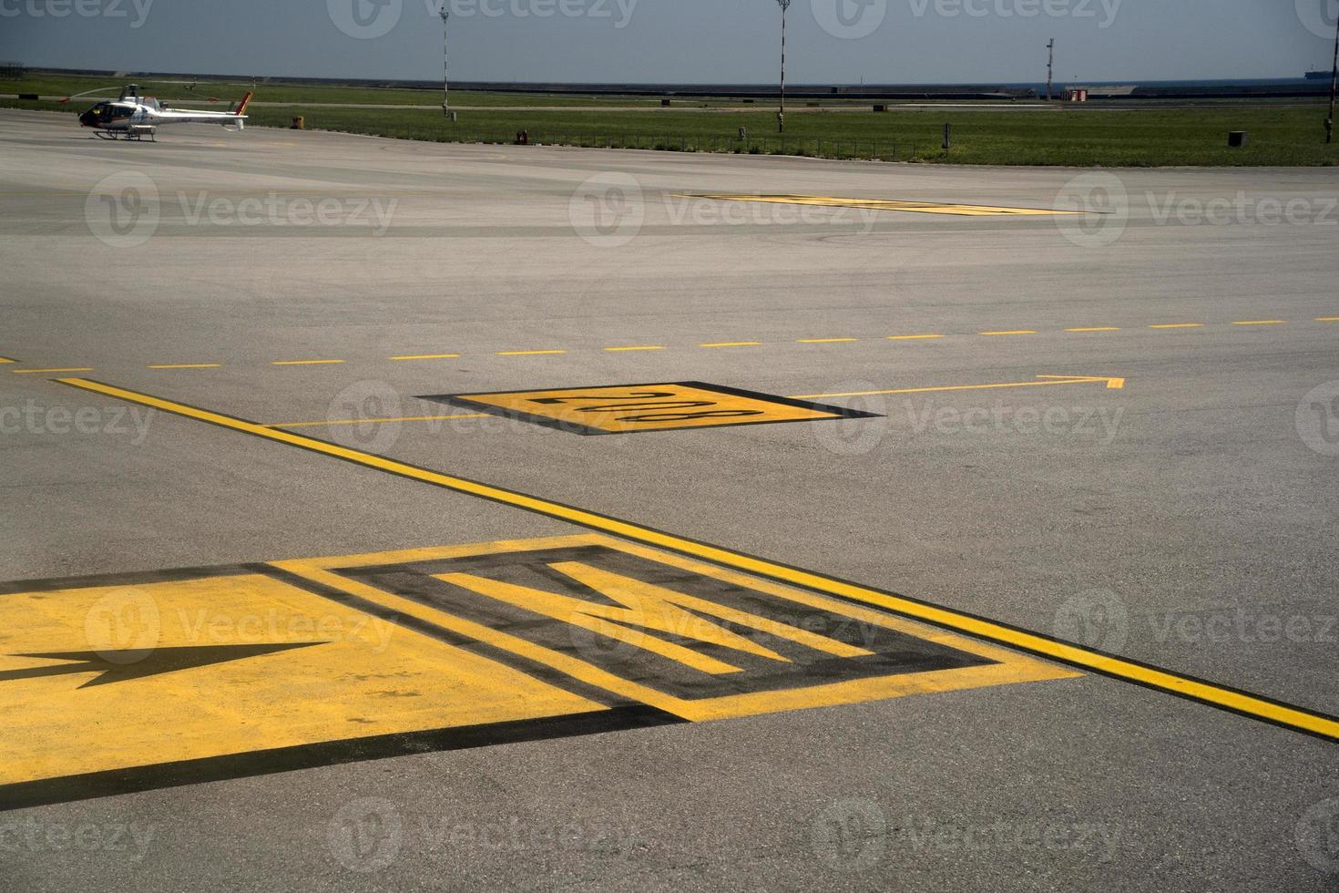 Genoa airport terminal runway view photo