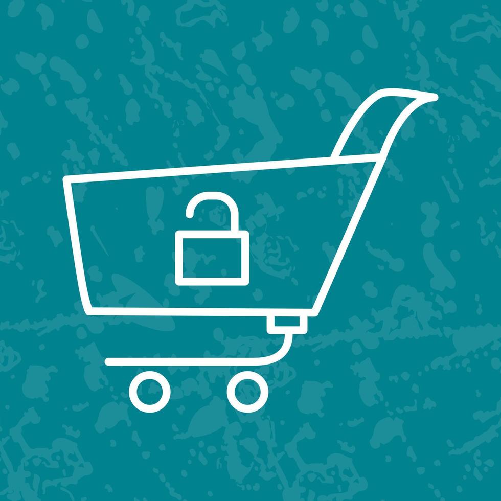 Unique Unlock Cart Vector Icon
