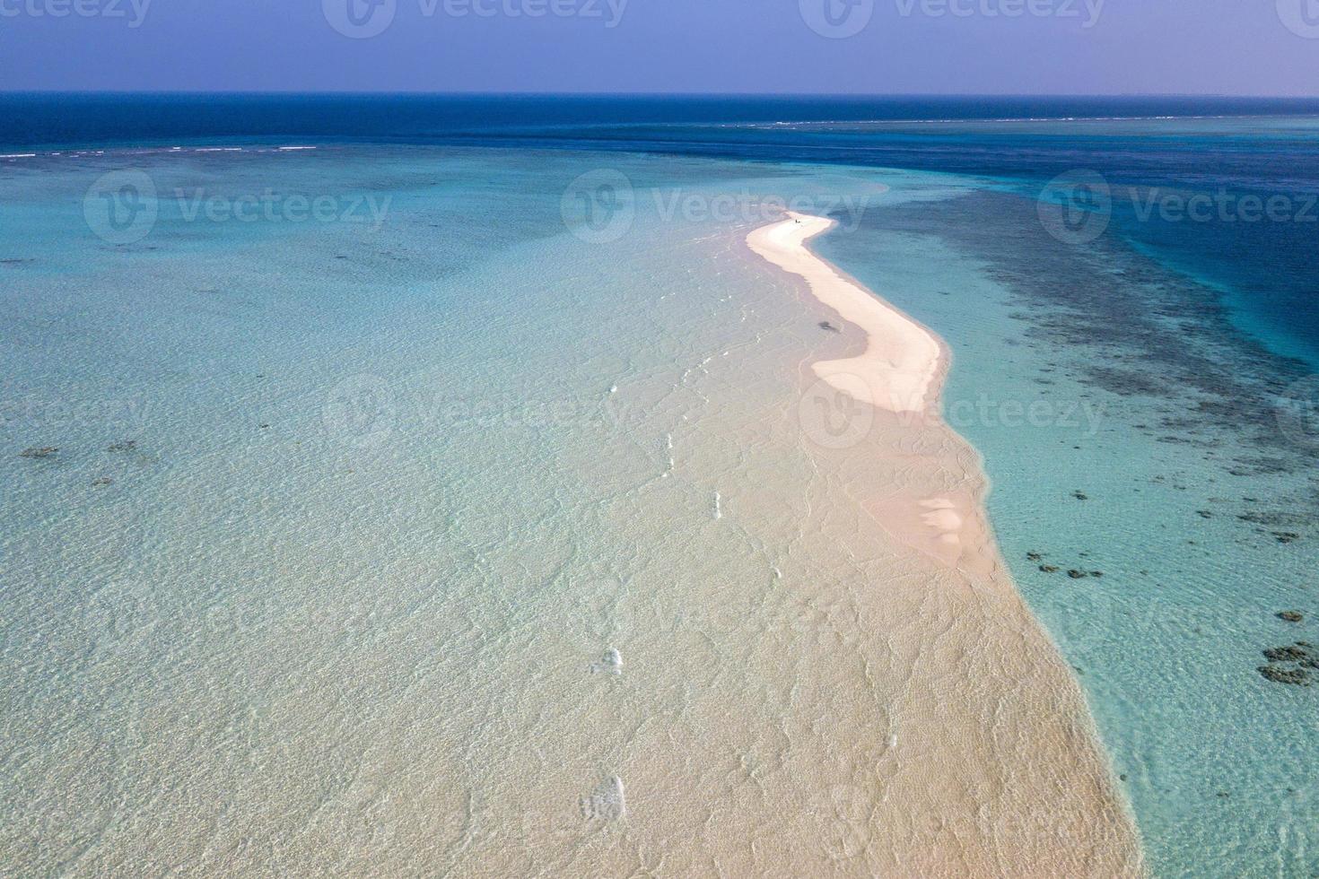 Maldives aerial view panorama landscape sandy beach photo