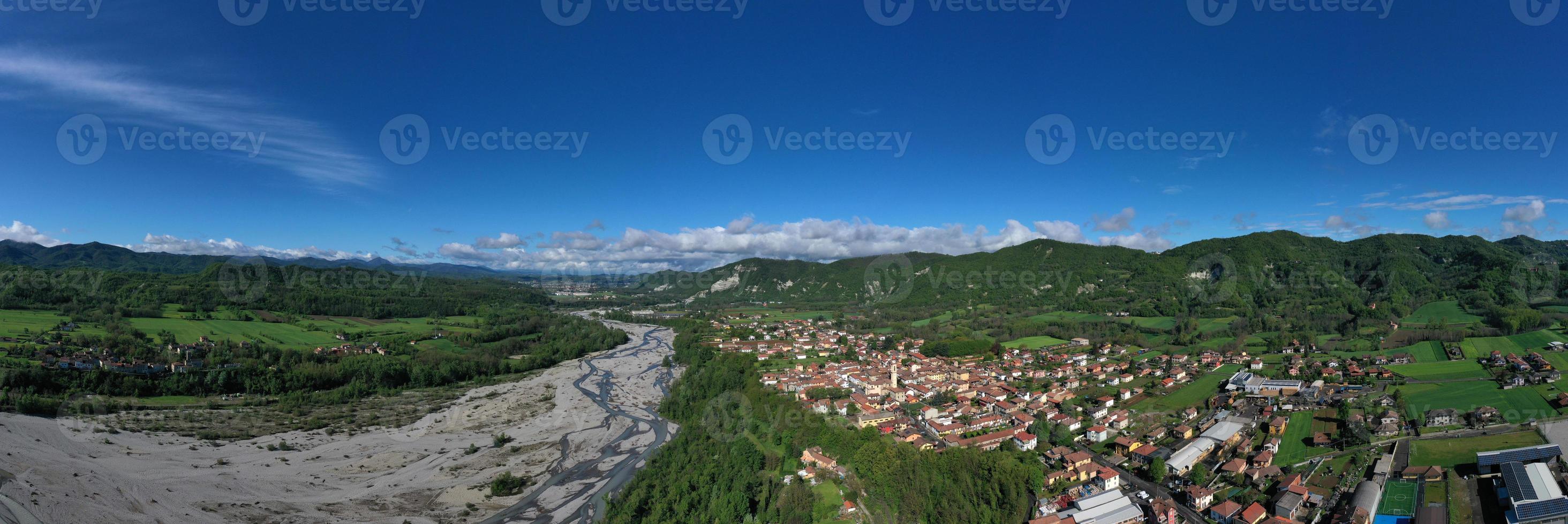 Borghetto di Borbera Pemonte Italy Village aerial View Panorama photo
