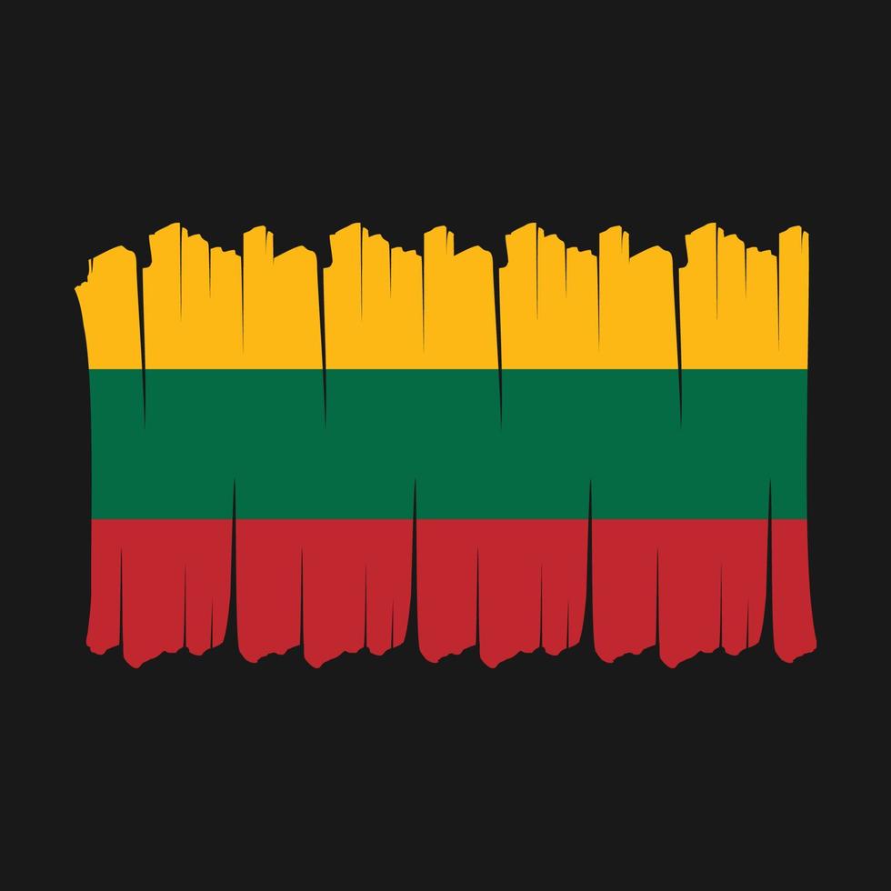Lithuania Flag Brush vector