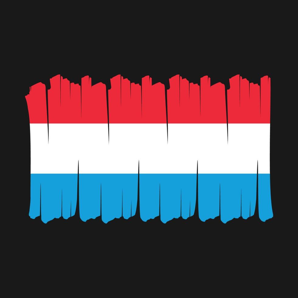 Luxembourg Flag Brush vector