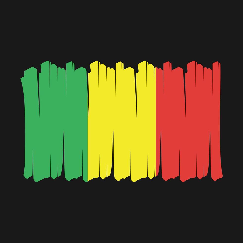 Mali Flag Brush vector