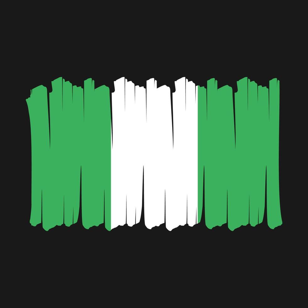 cepillo de bandera de nigeria vector