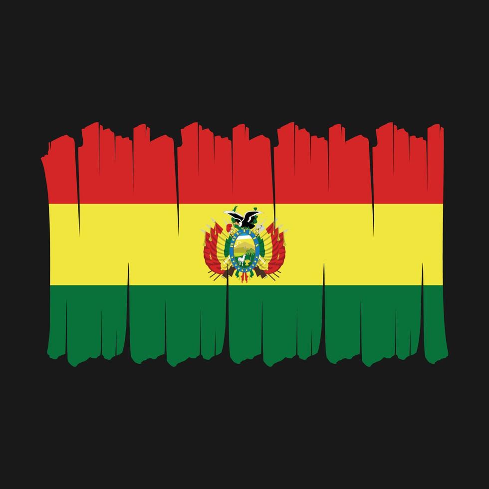 cepillo de bandera de bolivia vector