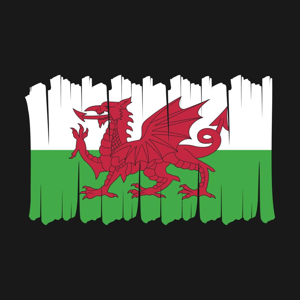 Wales Flag Brush vector