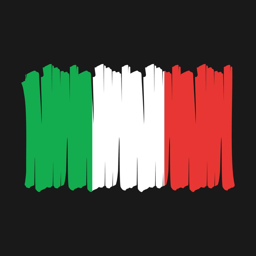 Italy Flag Brush vector