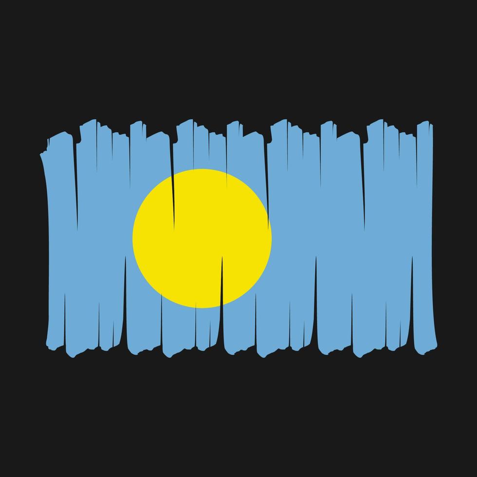 Palau Flag Brush vector