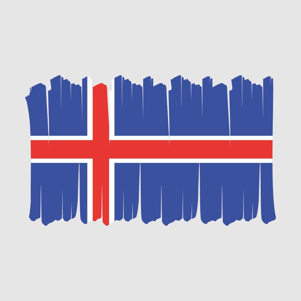 cepillo de la bandera de islandia vector