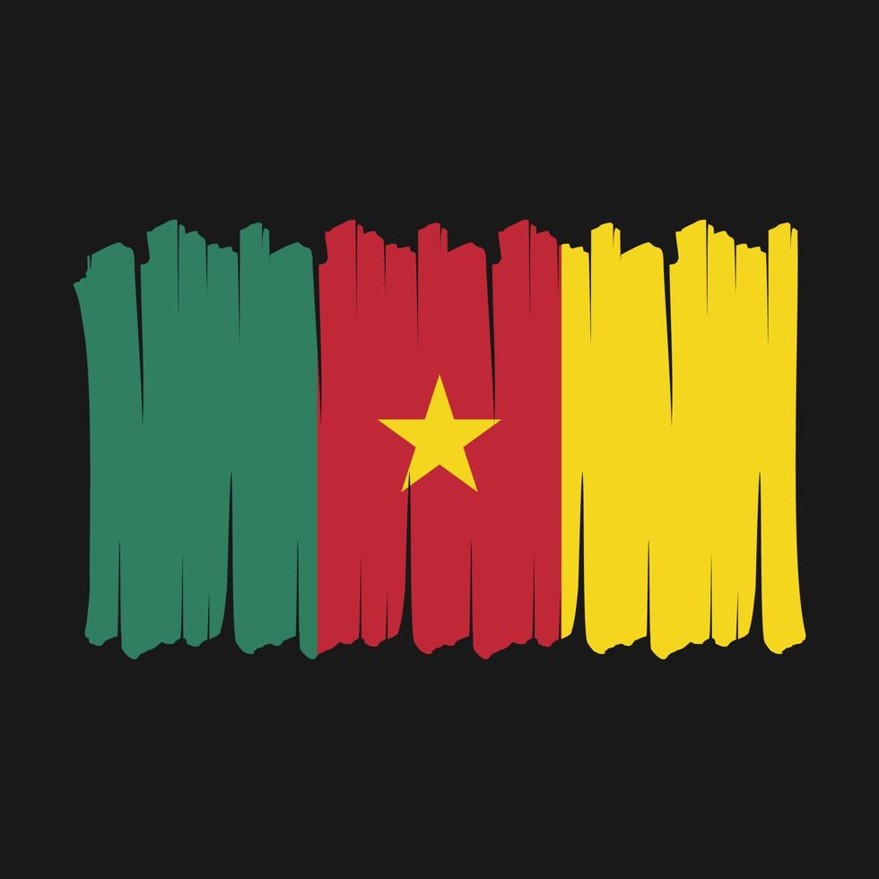Cameroon Flag Brush vector