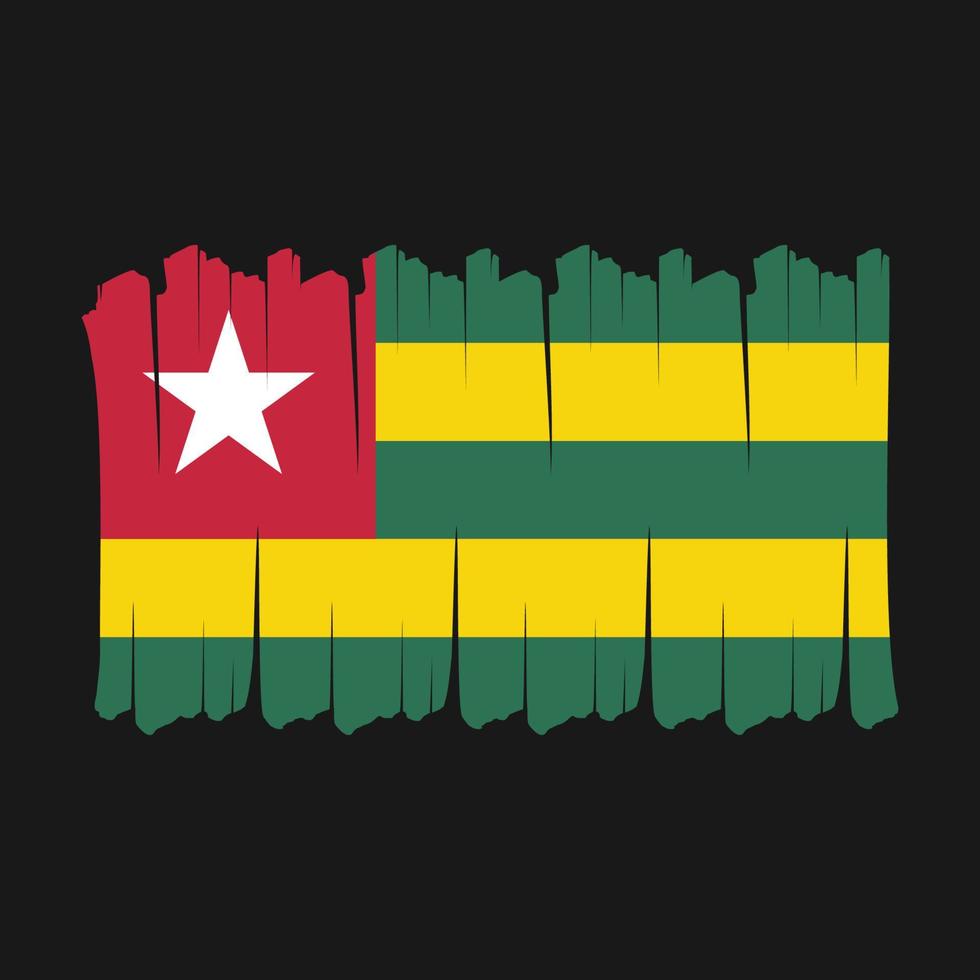 Togo Flag Brush vector