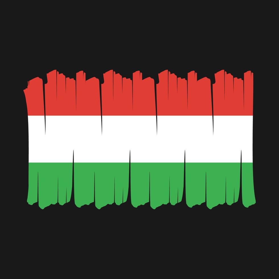 Hungary Flag Brush vector