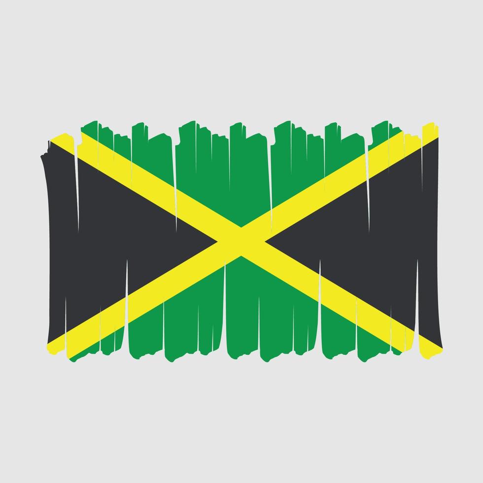 cepillo de bandera de jamaica vector