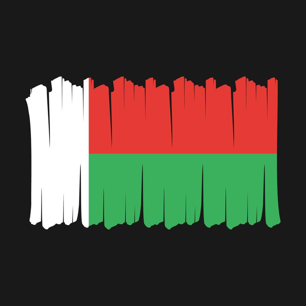 Madagascar Flag Brush vector