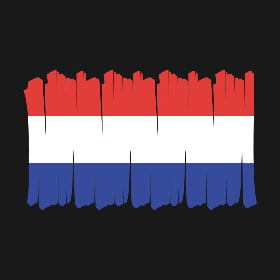 Netherlands Flag Brush vector