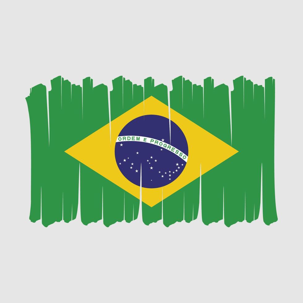 Brazil Flag Brush vector