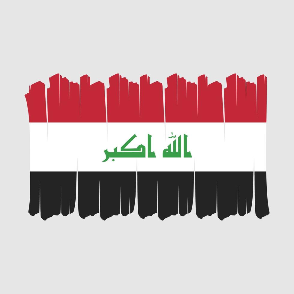 Iraq Flag Brush vector