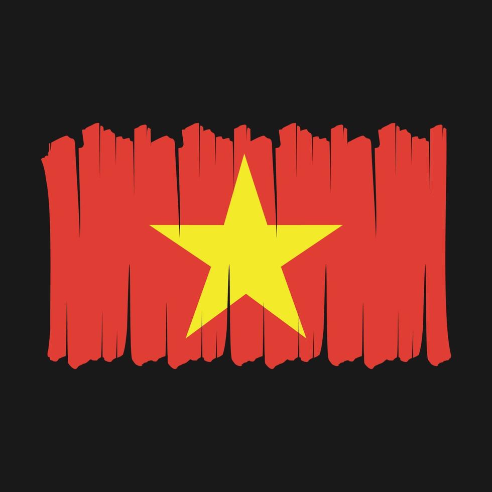 Vietnam Flag Brush vector