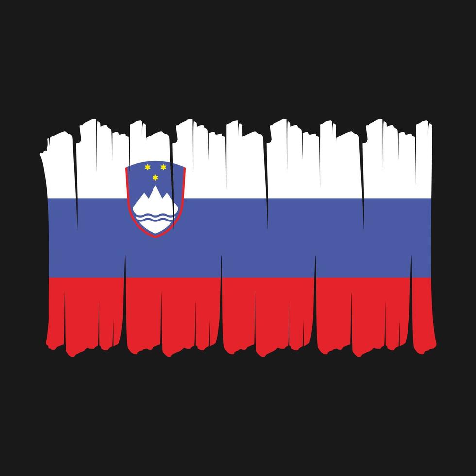 cepillo de bandera de eslovenia vector
