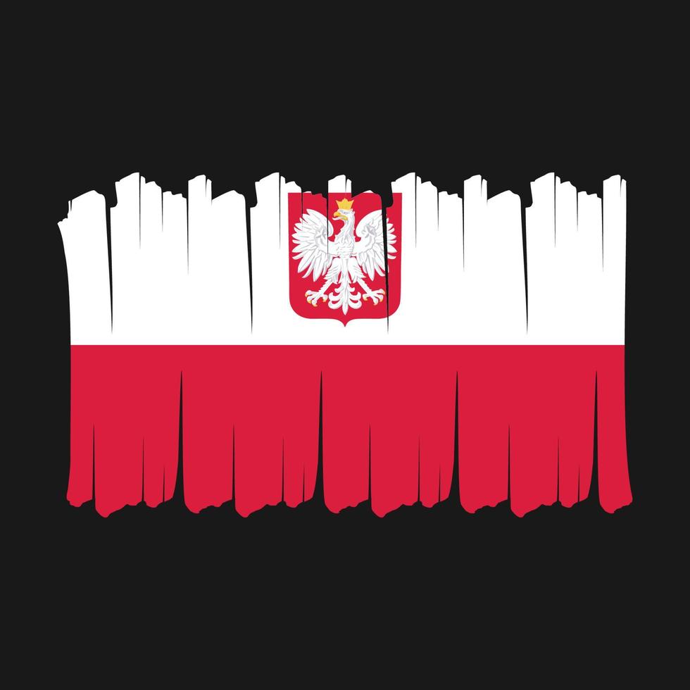 Poland Flag Brush vector